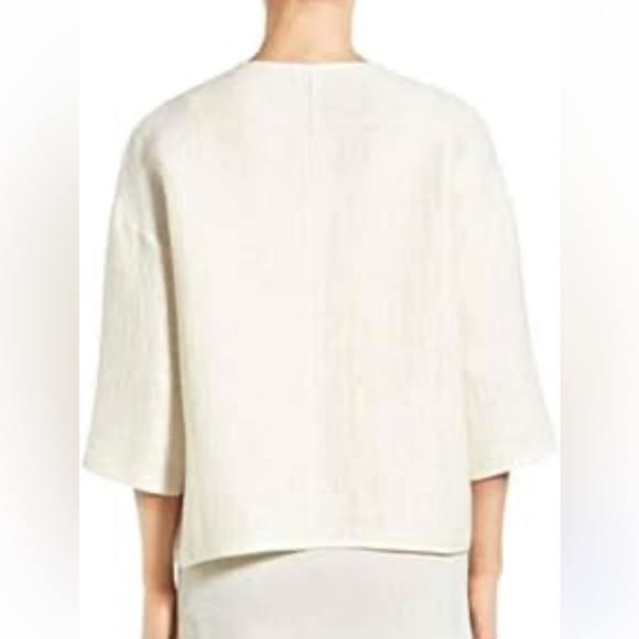 Eileen Fisher, the Fisher Project SZ Med linen cotton blend short sleeve jacket. - Picture 2 of 15